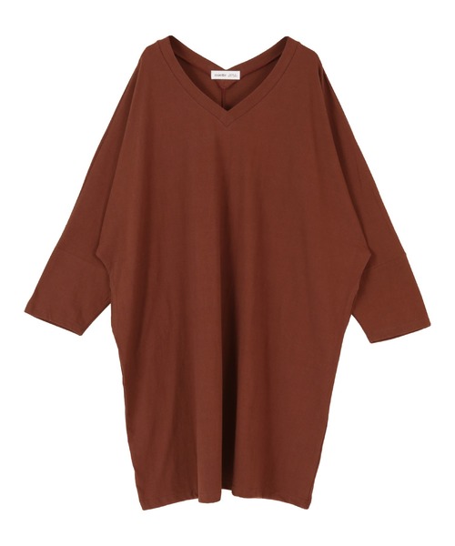 miette(ミエット)の「オーバーサイズワイドカットワンピース(ワンピース・レディース・ブラック/ブラウン・FREE)」の1枚目の写真