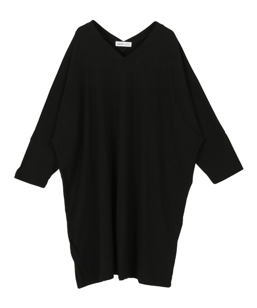 miette(ミエット)の「オーバーサイズワイドカットワンピース(ワンピース・レディース・ブラック/ブラウン・FREE)」の3枚目の写真