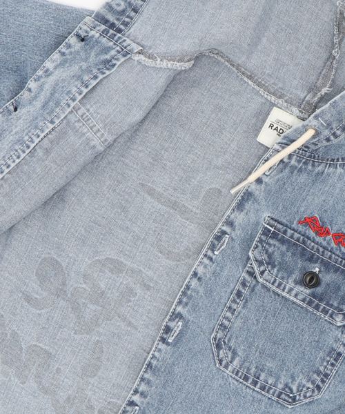 RADCHAP（ラッドチャップ）の「デニムパーカーシャツブルゾン（シャツ/ブラウス・キッズ・ネイビー/ブルー・120cm/150cm/140cm/130cm/110cm/90cm/100cm）」の8枚目の写真