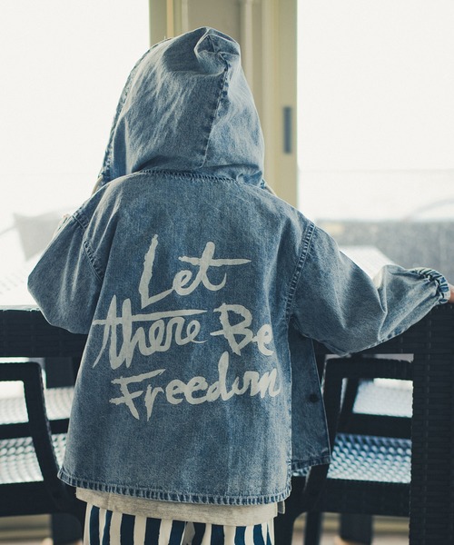 RADCHAP（ラッドチャップ）の「デニムパーカーシャツブルゾン（シャツ/ブラウス・キッズ・ネイビー/ブルー・120cm/150cm/140cm/130cm/110cm/90cm/100cm）」の2枚目の写真