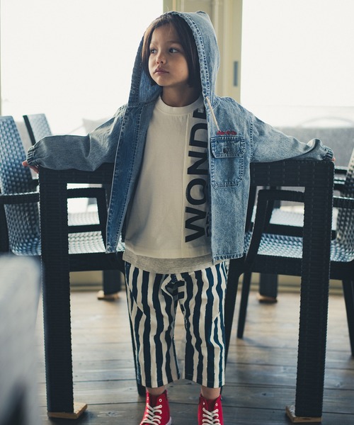 RADCHAP（ラッドチャップ）の「デニムパーカーシャツブルゾン（シャツ/ブラウス・キッズ・ネイビー/ブルー・120cm/150cm/140cm/130cm/110cm/90cm/100cm）」の9枚目の写真