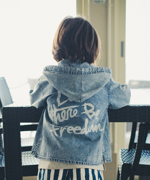 RADCHAP（ラッドチャップ）の「デニムパーカーシャツブルゾン（シャツ/ブラウス・キッズ・ネイビー/ブルー・120cm/150cm/140cm/130cm/110cm/90cm/100cm）」の6枚目の写真