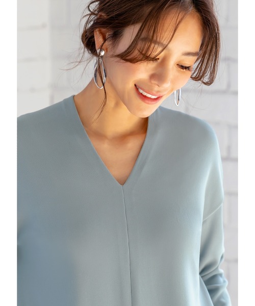 Style ワンピース ドレス 7分袖ライトリラックスvネックワンピース ロング ワンピース Deli Style Deli スタイルデリ のファッション 最終決算 ワンピース