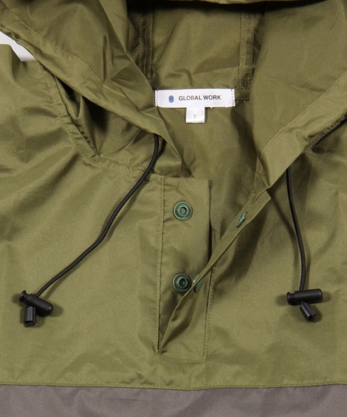 GLOBAL WORK（グローバルワーク）の「GWレインポンチョAD/861668（レインコート/ポンチョ・レディース・ライトベージュ/カーキ/パープル系その他5/グレー・FREE）」の9枚目の写真