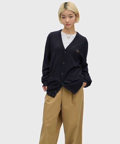 ［Fred Perry］クラシック カーディガン Classic Cardigan／クラシックカーディガン（カーディガン