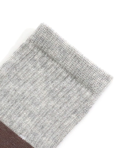 MAKE YOUR DAY(メイクユアデイ)の「配色切替クルーソックス(ソックス/靴下・キッズ・ベージュ/パープル/グレー/カーキ/ライトパープル・24/12/15 /18/21)」の8枚目の写真