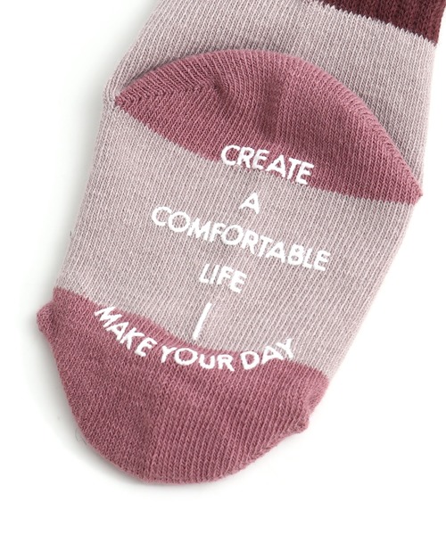 MAKE YOUR DAY(メイクユアデイ)の「配色切替クルーソックス(ソックス/靴下・キッズ・ベージュ/パープル/グレー/カーキ/ライトパープル・24/12/15 /18/21)」の10枚目の写真