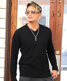 VネックロングTシャツ
