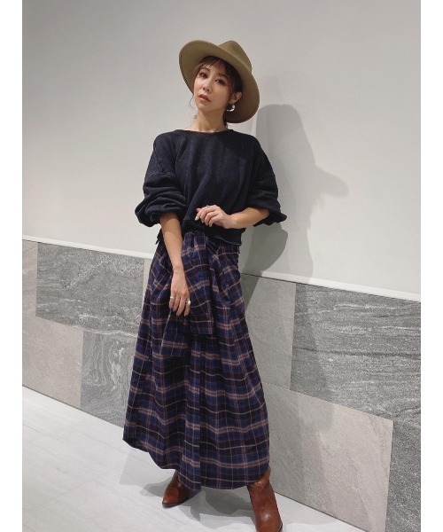 EGOIST（エゴイスト）の「シャツライクロングスカート（スカート・レディース・ブラック/レッド・FREE）」の20枚目の写真