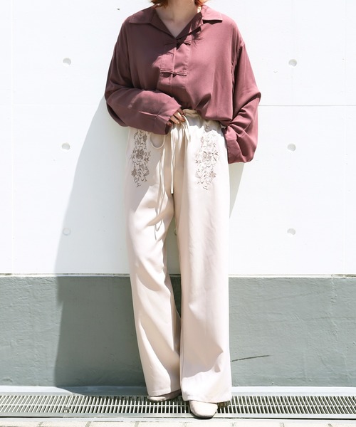 PairPair（ペアペア）の「チャイナシャツ（シャツ/ブラウス・レディース・オフホワイト/パープル/ブラウン系その他/ミント・FREE）」の14枚目の写真