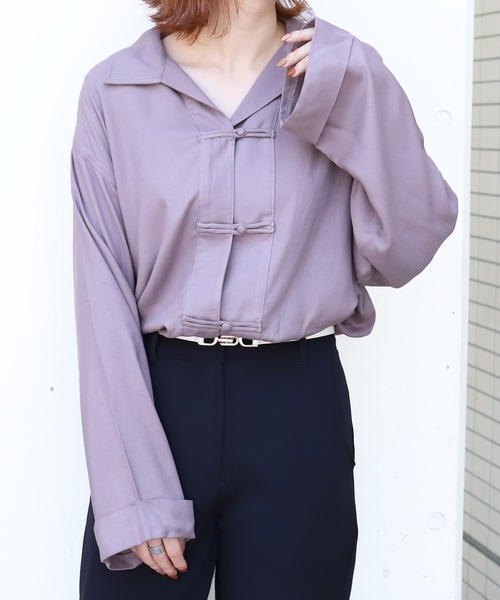 PairPair（ペアペア）の「チャイナシャツ（シャツ/ブラウス・レディース・オフホワイト/パープル/ブラウン系その他/ミント・FREE）」の18枚目の写真