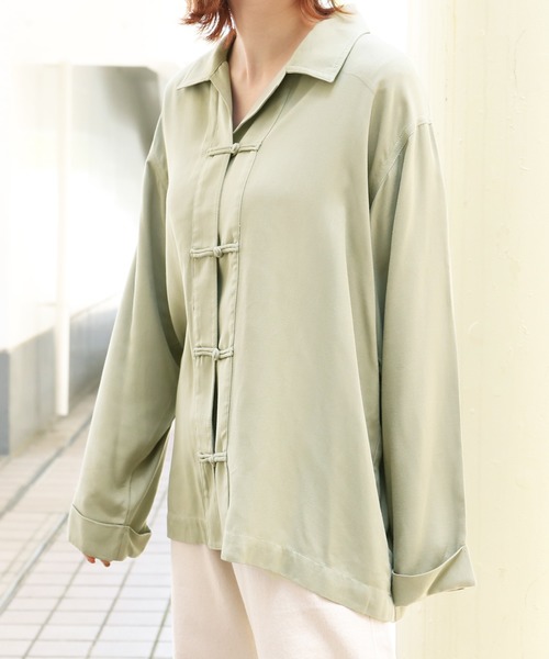 PairPair（ペアペア）の「チャイナシャツ（シャツ/ブラウス・レディース・オフホワイト/パープル/ブラウン系その他/ミント・FREE）」の11枚目の写真