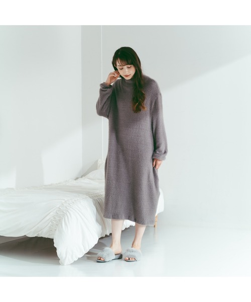 Francfranc(フランフラン)の「ナイロンフェザー ワンピース グレー(ワンピース・レディース・マルチ・FREE)」の1枚目の写真