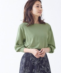 選べるネックシルクタッチバルーンニット