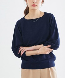 選べるネックシルクタッチバルーンニット