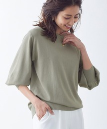 選べるネックシルクタッチバルーンニット