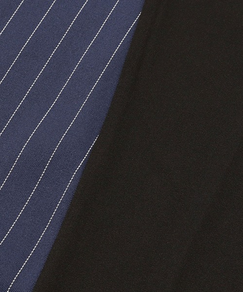 ストライプ切り替えワイドシルエットドルマンTシャツ/CARE20-55【/】