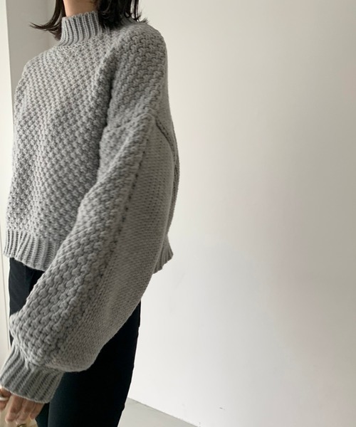 「CANAL JEAN」 「red chop works」長袖ニット 38 ピンク レディース CANAL JEAN 「CANAL JEAN」 「red chop works」長袖ニット 38