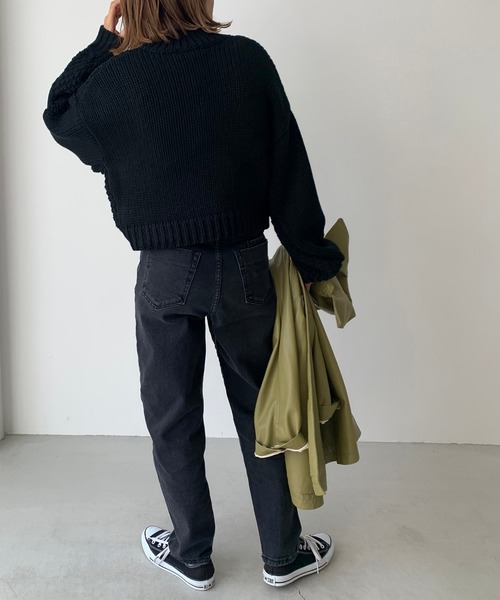 「CANAL JEAN」 「red chop works」長袖ニット 38 ピンク レディース CANAL JEAN 「CANAL JEAN」 「red chop works」長袖ニット 38