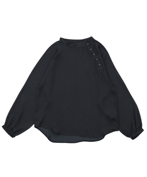 select MOCA(セレクトモカ)の「2021 SS ビンテージサテンアシンメトリーボタンシアーシャツ(シャツ/ブラウス・レディース・ブラック/ベージュ/グリーン・FREE)」の19枚目の写真