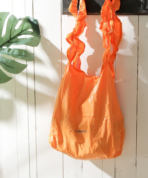 Casselini（キャセリーニ）の「【Casselini(キャセリーニ)】エコバッグ（エコバッグ/サブバッグ・レディース・ライトブルー/オレンジ/クリーム/クリアグリーン・FREE）」の4枚目の写真