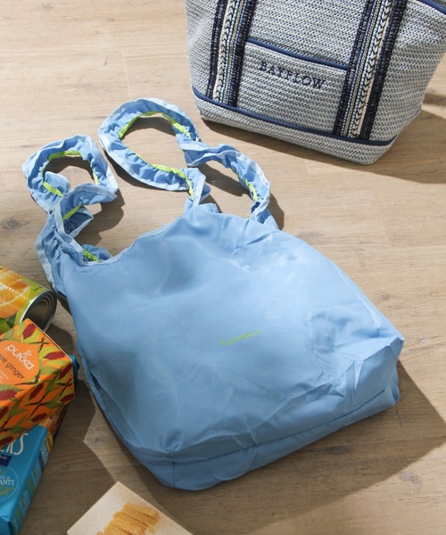 Casselini（キャセリーニ）の「【Casselini(キャセリーニ)】エコバッグ（エコバッグ/サブバッグ・レディース・ライトブルー/オレンジ/クリーム/クリアグリーン・FREE）」の3枚目の写真