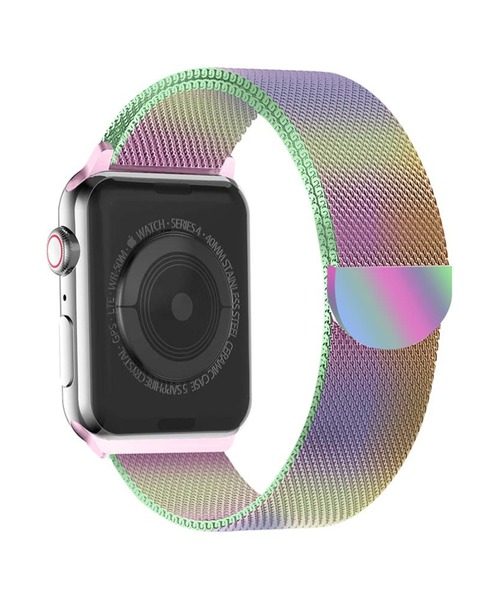 SiNCERE（シンシア）の「Apple Watch Band/アップルウォッチ バンド メッシュラウンドタイプ・2ピースタイプ  38-41mm/42-45mm（デジタル腕時計・レディース・ゴールド系その他/シルバー系その他/ブラック系その他/ブルー系その他/ゴールド系その他2/ゴールド/ネイビー/レインボー/シルバー/レッド/ピンクゴールド/ブラック/グリーン×ピンク/ブルー系/パープル系1/パープル系2/オレンジ系/ゴールド系/ローズ系/ブラック系/グレー系/シルバー系・42/38）」の22枚目の写真