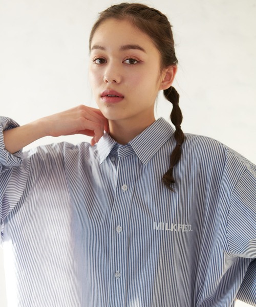 MILKFED.（ミルクフェド）の「BUTTON DOWN SHIRT（シャツ/ブラウス・レディース・ネイビー/ホワイト/オリーブ/ブルー・ONE SIZE）」の19枚目の写真