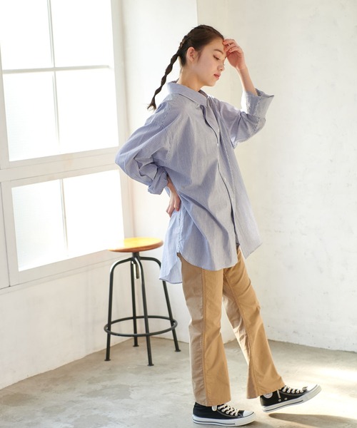 MILKFED.（ミルクフェド）の「BUTTON DOWN SHIRT（シャツ/ブラウス・レディース・ネイビー/ホワイト/オリーブ/ブルー・ONE SIZE）」の17枚目の写真
