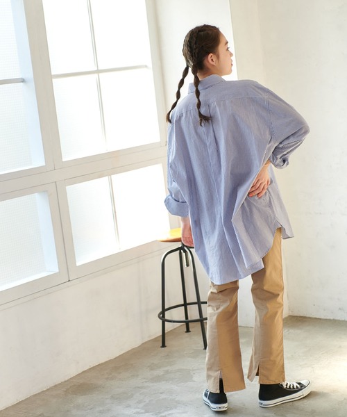 MILKFED.（ミルクフェド）の「BUTTON DOWN SHIRT（シャツ/ブラウス・レディース・ネイビー/ホワイト/オリーブ/ブルー・ONE SIZE）」の11枚目の写真