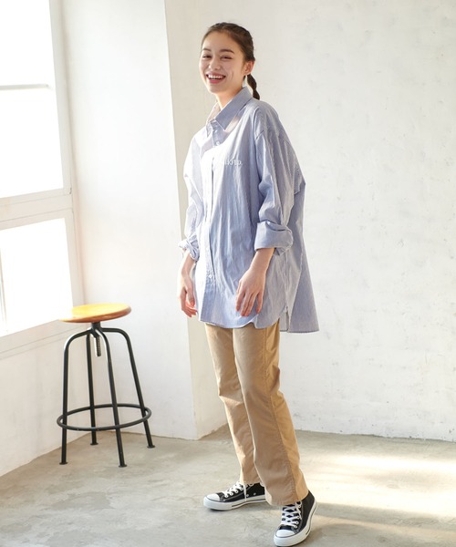 MILKFED.（ミルクフェド）の「BUTTON DOWN SHIRT（シャツ/ブラウス・レディース・ネイビー/ホワイト/オリーブ/ブルー・ONE SIZE）」の13枚目の写真