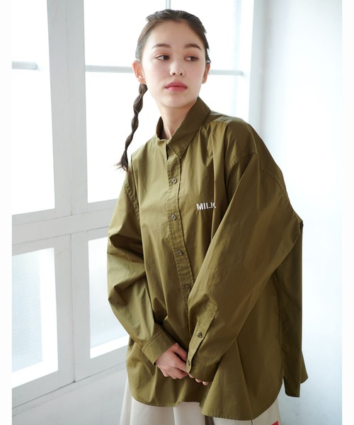 MILKFED.（ミルクフェド）の「BUTTON DOWN SHIRT（シャツ/ブラウス・レディース・ネイビー/ホワイト/オリーブ/ブルー・ONE SIZE）」の22枚目の写真