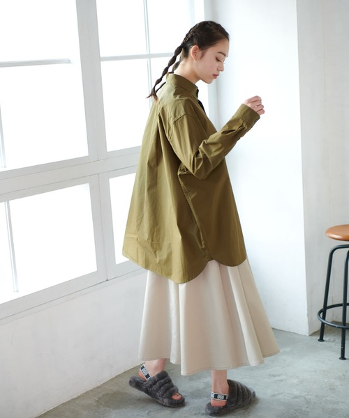 MILKFED.（ミルクフェド）の「BUTTON DOWN SHIRT（シャツ/ブラウス・レディース・ネイビー/ホワイト/オリーブ/ブルー・ONE SIZE）」の9枚目の写真