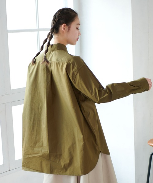 MILKFED.（ミルクフェド）の「BUTTON DOWN SHIRT（シャツ/ブラウス・レディース・ネイビー/ホワイト/オリーブ/ブルー・ONE SIZE）」の6枚目の写真