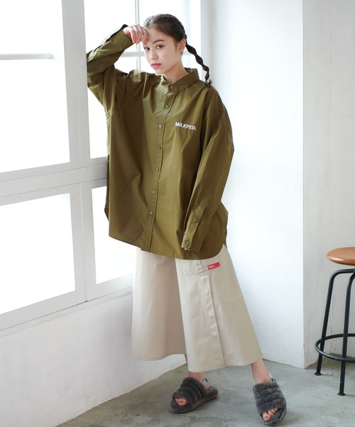 MILKFED.（ミルクフェド）の「BUTTON DOWN SHIRT（シャツ/ブラウス・レディース・ネイビー/ホワイト/オリーブ/ブルー・ONE SIZE）」の18枚目の写真