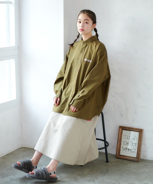 MILKFED.（ミルクフェド）の「BUTTON DOWN SHIRT（シャツ/ブラウス・レディース・ネイビー/ホワイト/オリーブ/ブルー・ONE SIZE）」の12枚目の写真