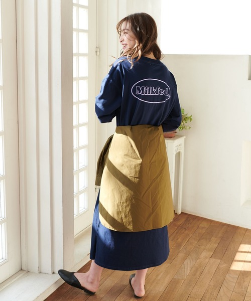 MILKFED.（ミルクフェド）の「BUTTON DOWN SHIRT（シャツ/ブラウス・レディース・ネイビー/ホワイト/オリーブ/ブルー・ONE SIZE）」の7枚目の写真