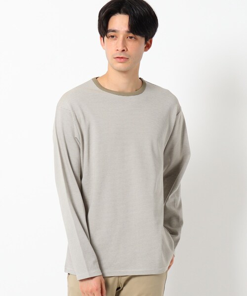 THE SHOP TK (ザ ショップ ティーケー )の「◆ミジンボーダーポンチプルオーバー(Tシャツ/カットソー・メンズ・ブラック系2/カーキ系2/ベージュ系2・02/03/04)」の3枚目の写真