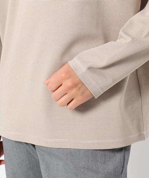 THE SHOP TK (ザ ショップ ティーケー )の「◆ミジンボーダーポンチプルオーバー(Tシャツ/カットソー・メンズ・ブラック系2/カーキ系2/ベージュ系2・02/03/04)」の9枚目の写真