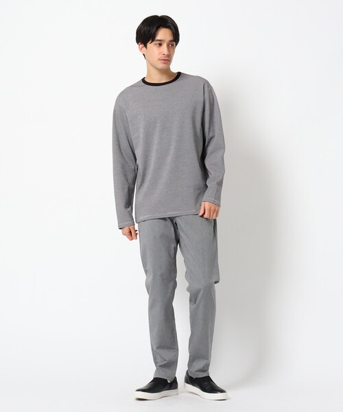 THE SHOP TK (ザ ショップ ティーケー )の「◆ミジンボーダーポンチプルオーバー(Tシャツ/カットソー・メンズ・ブラック系2/カーキ系2/ベージュ系2・02/03/04)」の6枚目の写真