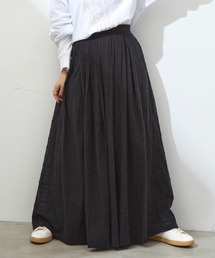 シアーチェックコットンボリュームスカート