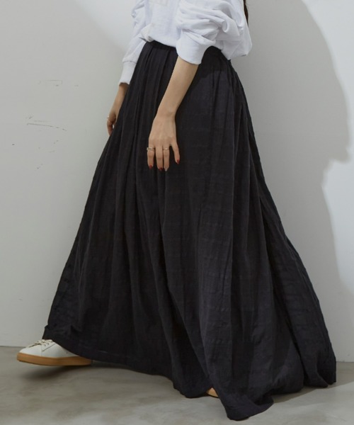 Libra Cue(リブラ キュー)の「シアーチェックコットンボリュームスカート(スカート・レディース・ホワイト/ブラック/ブルー・FREE)」の17枚目の写真