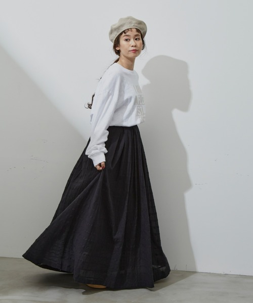 Libra Cue(リブラ キュー)の「シアーチェックコットンボリュームスカート(スカート・レディース・ホワイト/ブラック/ブルー・FREE)」の19枚目の写真