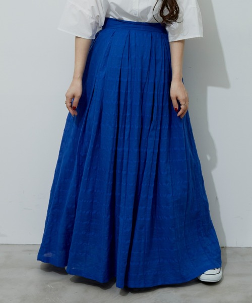 Libra Cue(リブラ キュー)の「シアーチェックコットンボリュームスカート(スカート・レディース・ホワイト/ブラック/ブルー・FREE)」の22枚目の写真