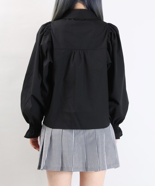 WC（ダブル シー）の「WC/刺繍チャイナボタンシャツ（シャツ/ブラウス・レディース・ホワイト/ブラック・FREE）」の7枚目の写真