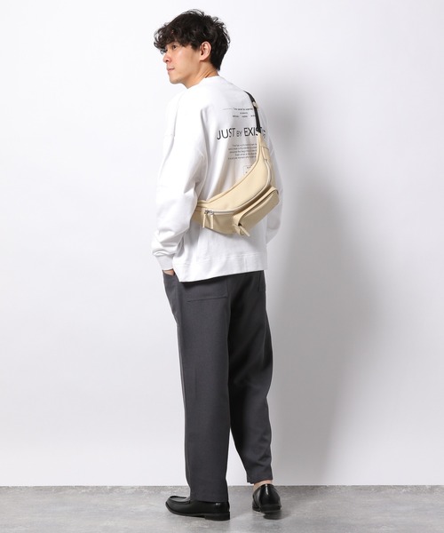 LAKOLE（ラコレ）の「フェイクレザーボディバッグ / 933855（ボディバッグ/ウエストポーチ・メンズ・ブラック/アイボリー・FREE）」の6枚目の写真