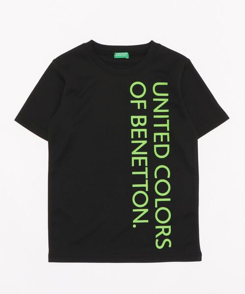 BENETTON (UNITED COLORS OF BENETTON)（ベネトンユナイテッドカラーズオブベネトン）の「【BENETTON / ベネトン】キッズ半袖ロゴTシャツ / ユニセックス  抗菌防臭機能付き（Tシャツ/カットソー・キッズ・ブラック/パープル/ブルー/ブラック×ピンク・130/140/150/160/170）」の2枚目の写真