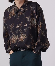 CIAO（チャオ）の「とろみ ルーズシルエット 長袖 総柄 ボリュームスリーブ レギュラーカラーシャツ（シャツ/ブラウス）」