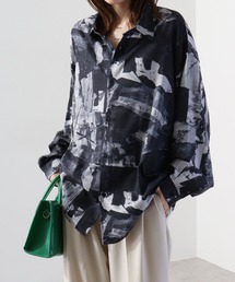 Python柄ベロア生地シャツ WACKO MARIA/ワコマリア/PYTHON JACQUARD KNIT POLO SHIRT