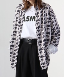 CIAO（チャオ）の「とろみ ルーズシルエット 長袖 総柄 ボリュームスリーブ レギュラーカラーシャツ（シャツ/ブラウス）」